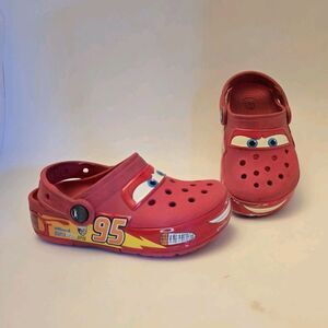 Crocs Unisex Kids Cars Lightning McQueen 95 Red Clog Shoes Size 11